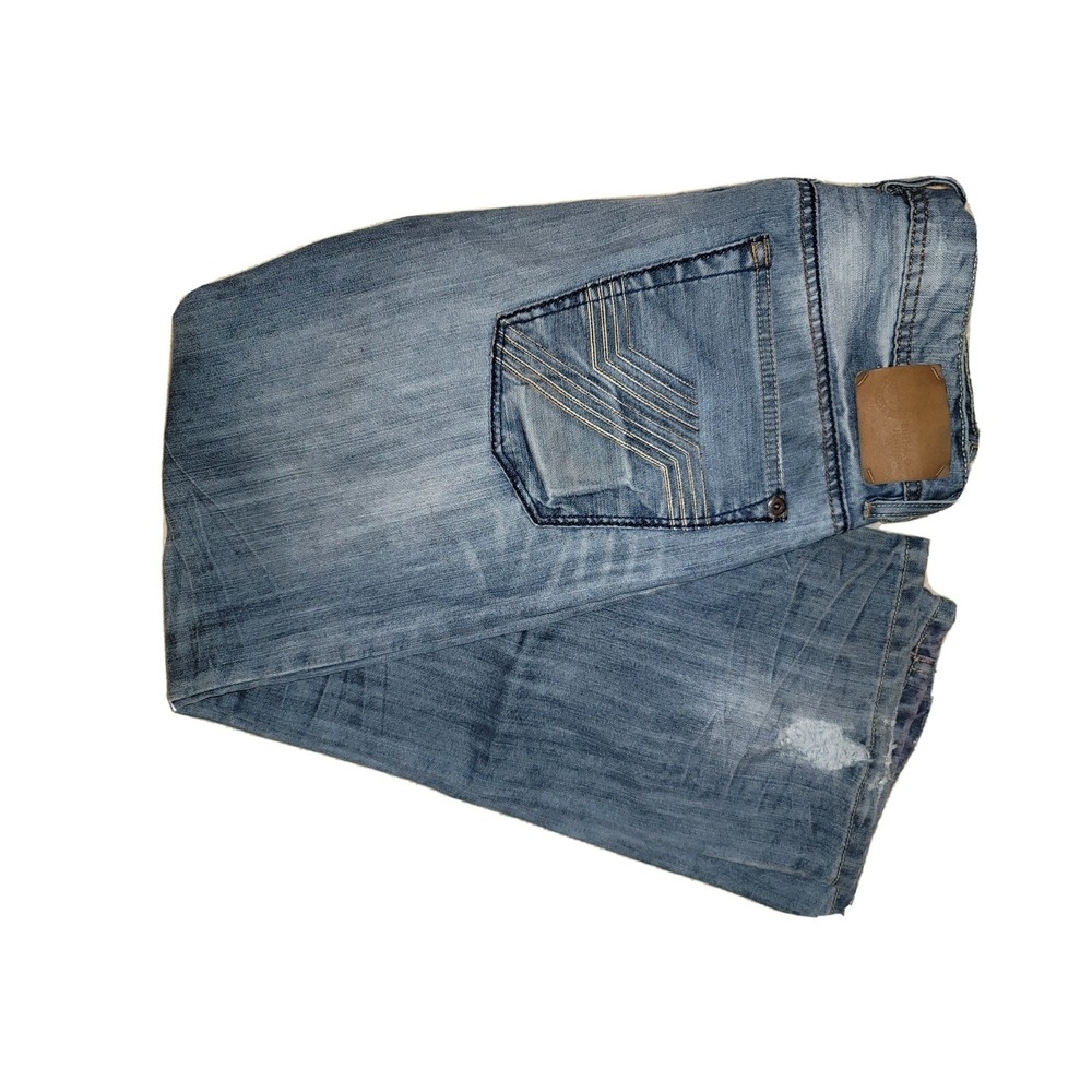 Buffalo David Bitton Mens Driven Relaxed Fit Straight Jeans Blue 34x32 RN85706